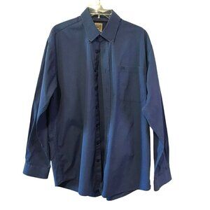 Cinch Men's Button Down Collar Long Sleeve Shirt PRCA Rodeo Patch Sz Medium Blue
